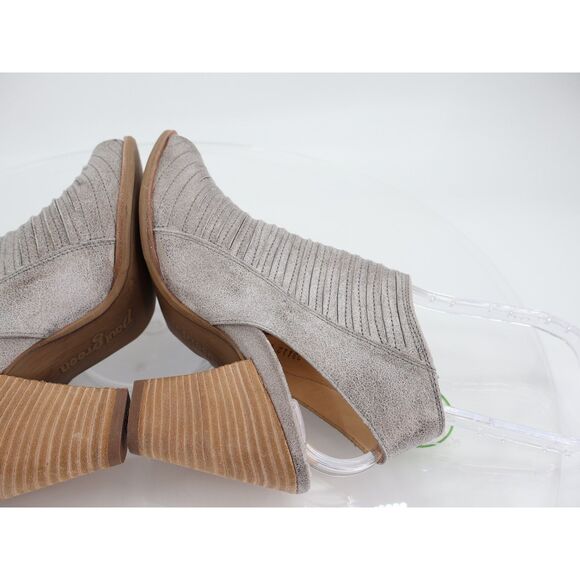 Paul Green Cayanne Gray Shimmer Peep Open Toe Sandal Heel Bootie Sz 4.5 UK 7 US - Picture 7 of 13